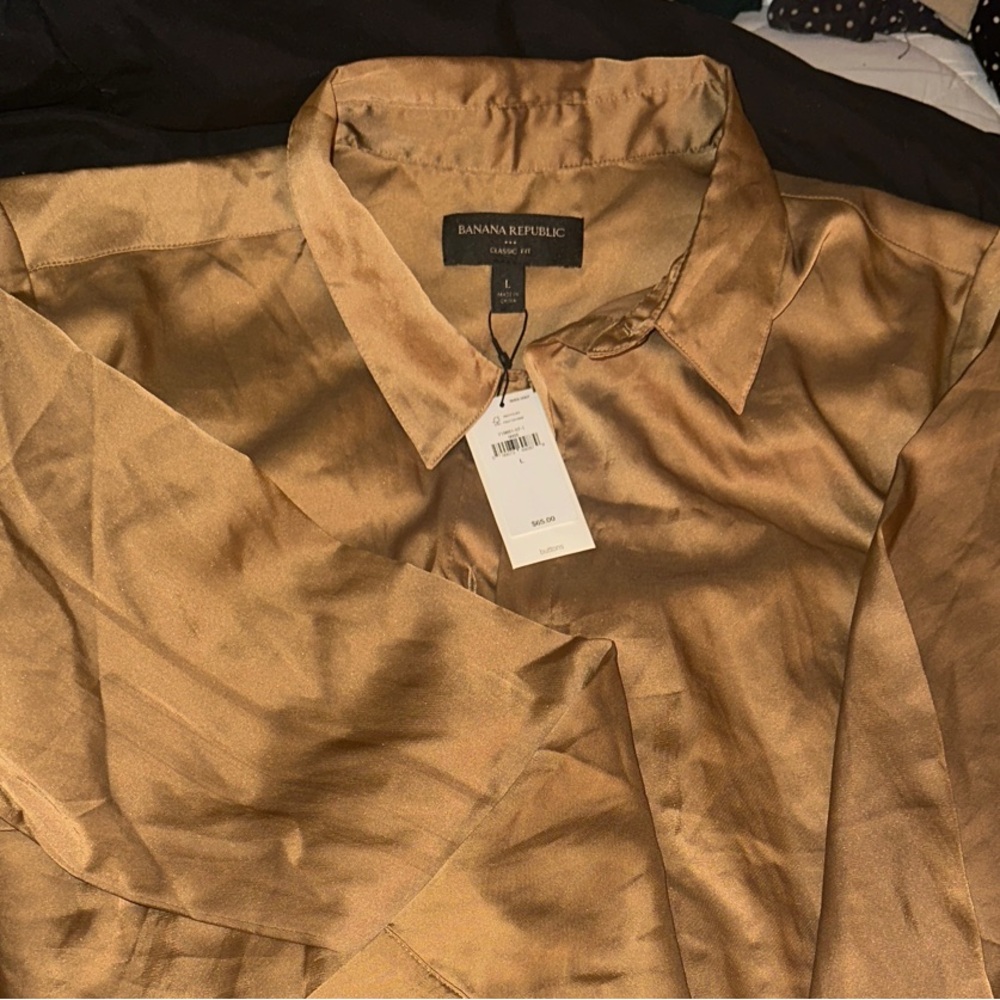 Banana Republic Bronze Satin Blouse